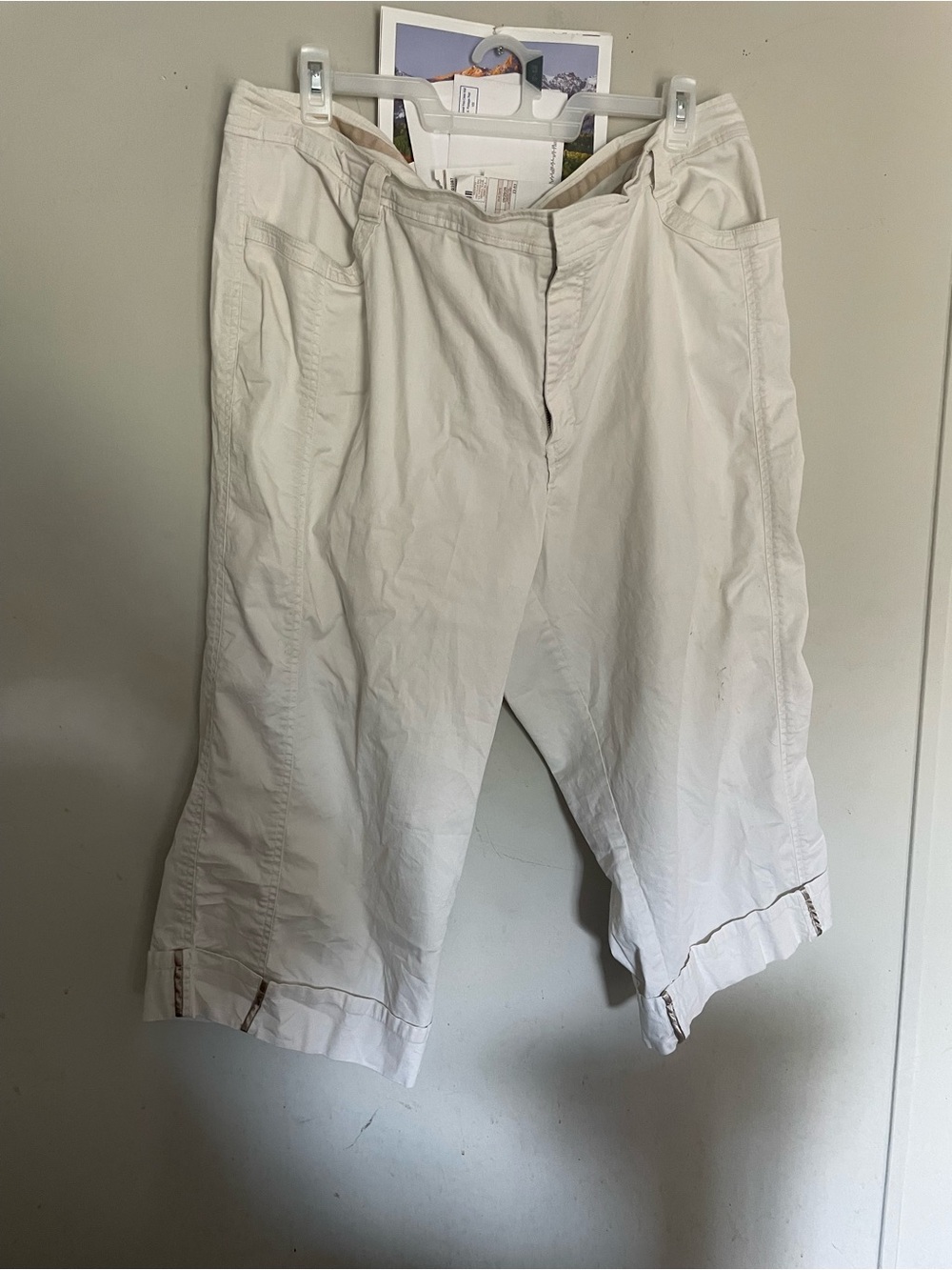 Avenue Cream Knee-Length Casual Bermuda Shorts